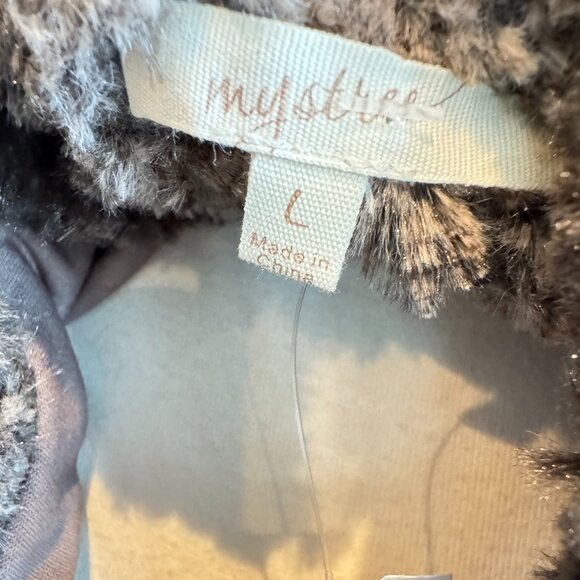 New Mystree Brown Faux Rabbit Fur Jacket - Picture 6 of 14